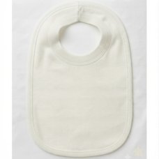 BB9: Plain Light Cream Pull Over Head Bib (Made in UK)